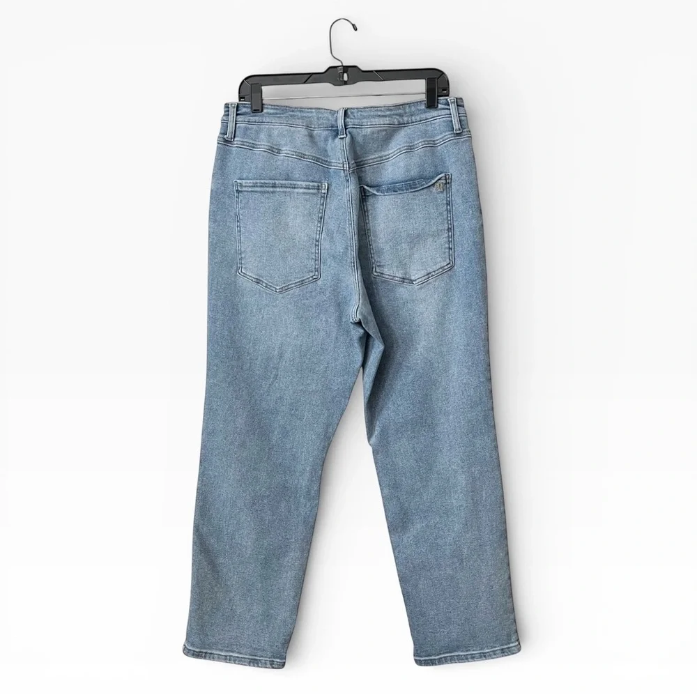 Grace & Lace Boyfriend High Rise Ankle Jeans Women's Size 16 Light Wash Stretch - Picture 3 of 5